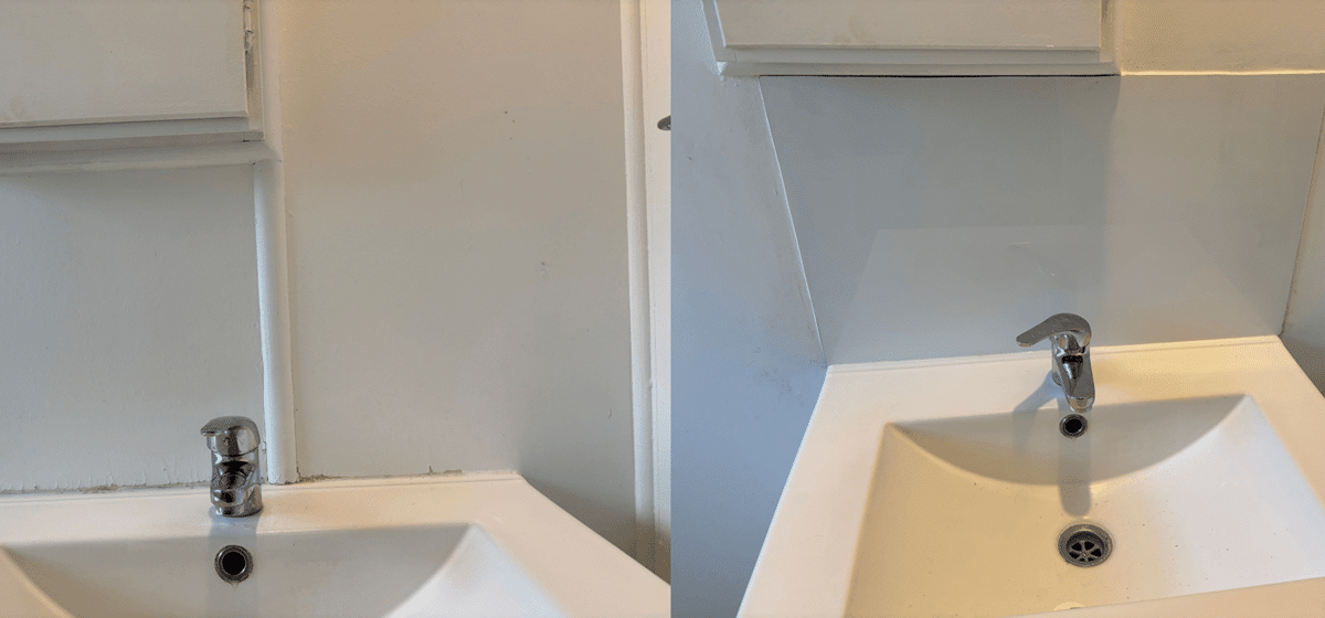 Splashback Over Basin Without Text